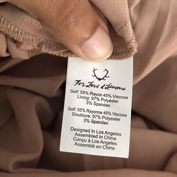 For Love & Lemons Pink Floral Long Sleeve Cutout A Line Mini Party Dress S - Picture 8 of 9